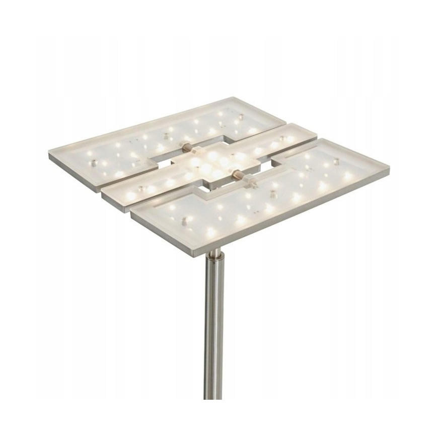 Briloner 1328-022 - Candeeiro de pé LED dimerizável LED/21W/230V + LED/3,5W cromado fosco
