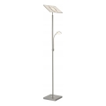 Briloner 1328-022 - Candeeiro de pé LED dimerizável LED/21W/230V + LED/3,5W cromado fosco
