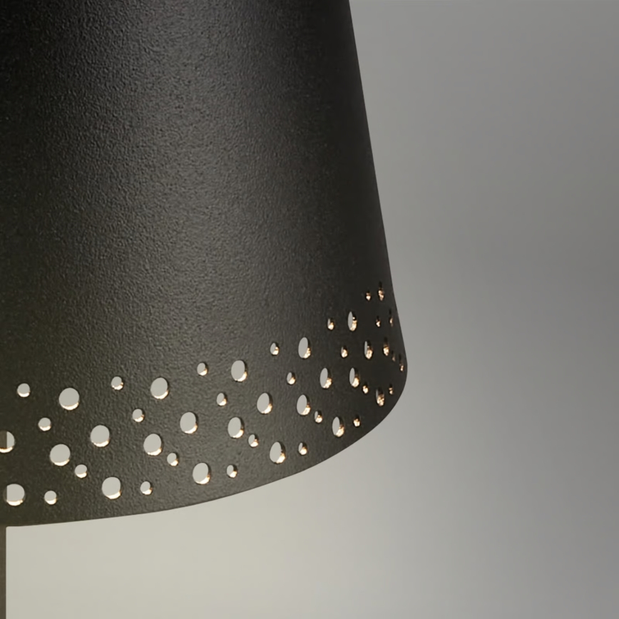 Briloner 1438015 - Candeeiro de pé LED regulável KIKI LED/4,3W/5V IP44 2600 mAh preto