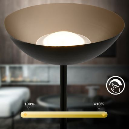 Briloner 1500015 - Candeeiro de pé LED dimerizável ESTATE LED/8W/5V 4000 mAh preto