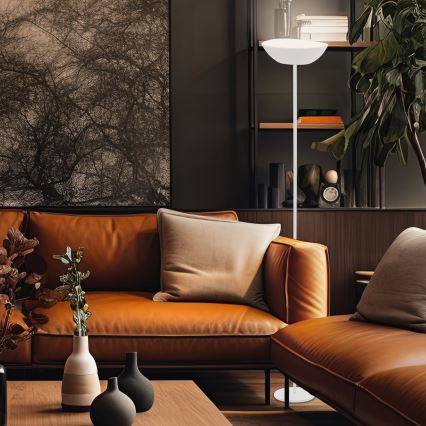 Briloner 1500016 - Candeeiro de pé LED regulável ESTATE LED/8W/5V 4000 mAh branco