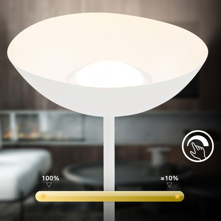 Briloner 1500016 - Candeeiro de pé LED regulável ESTATE LED/8W/5V 4000 mAh branco