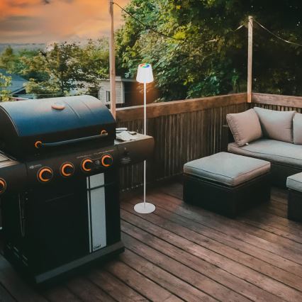 Briloner 1507016 - Candeeiro de pé LED dimerizável KIKI LED/4,3W/5V IP44 2600 mAh branco