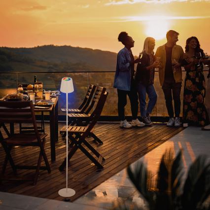 Briloner 1507016 - Candeeiro de pé LED dimerizável KIKI LED/4,3W/5V IP44 2600 mAh branco