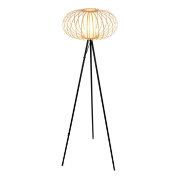 Briloner 1759011 - Candeeiro de pé 1xE27/10W/230V bambu/preto