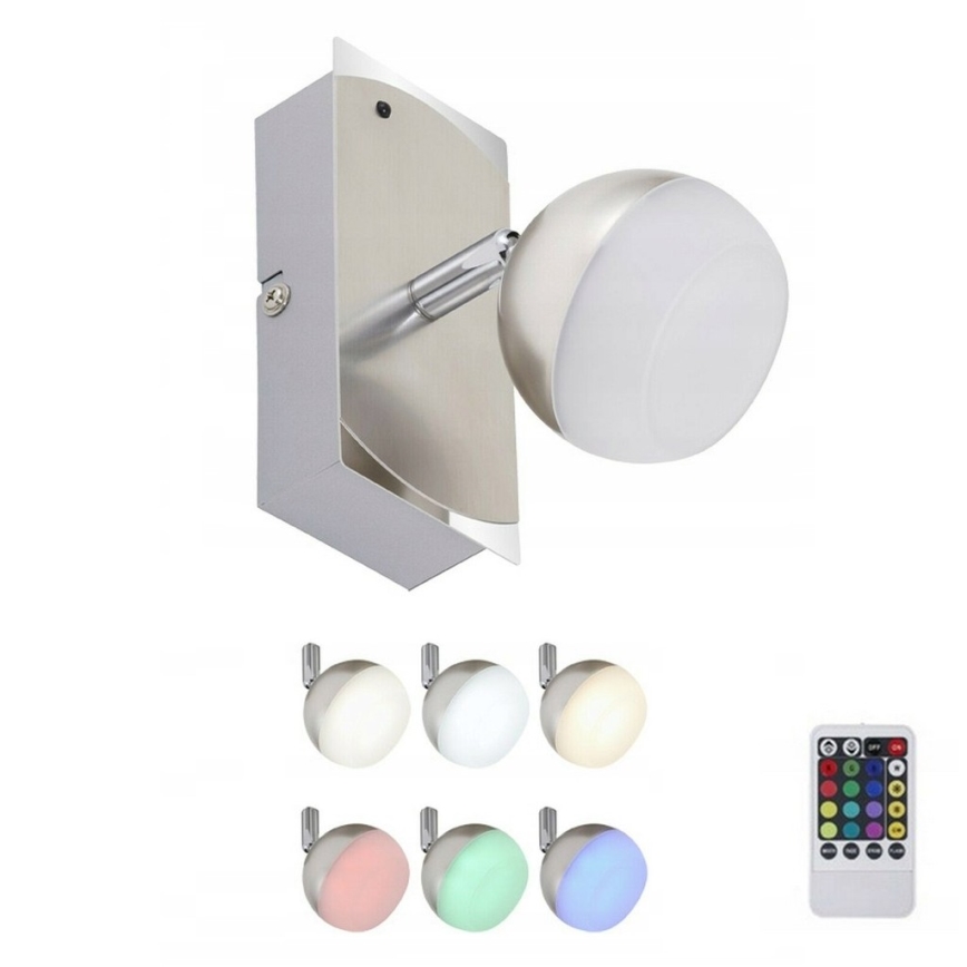 Briloner 2040-012 - Luminária de embutir LED RGB regulável 1xLED/3,3W/230V com controlo remoto