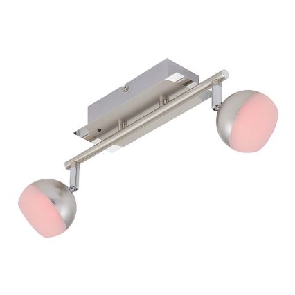 Briloner 2040-022 - Luminária de embutir LED RGB regulável 2xLED/3,3W/230V com controlo remoto