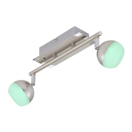 Briloner 2040-022 - Luminária de embutir LED RGB regulável 2xLED/3,3W/230V com controlo remoto