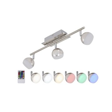Briloner 2040-032 - Luminária de embutir LED RGB dimmerizável 3xLED/3,3W/230V com controlo remoto