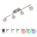 Briloner 2040-042 - Luminária de embutir LED RGB dimmerizável BAFFLE 4xLED/3,3W/230V + controlo remoto