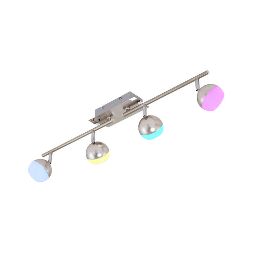 Briloner 2040-042 - Luminária de embutir LED RGB dimmerizável BAFFLE 4xLED/3,3W/230V + controlo remoto