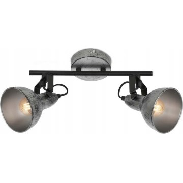 Briloner 2049-024 - Foco RETRO 2xE14/40W/230V cinzento