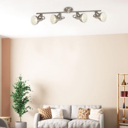 Briloner 2049-042 - Spot 4xE14/40W/230V prateado