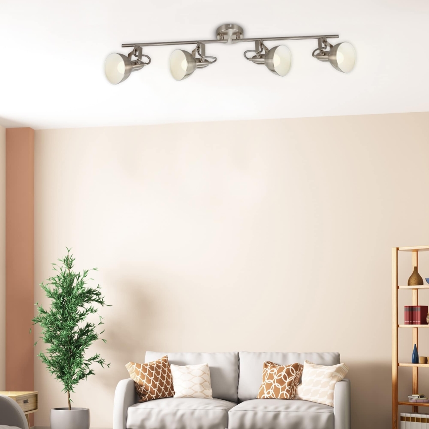 Briloner 2049-042 - Spot 4xE14/40W/230V prateado