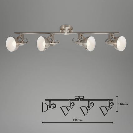 Briloner 2049-042 - Spot 4xE14/40W/230V prateado