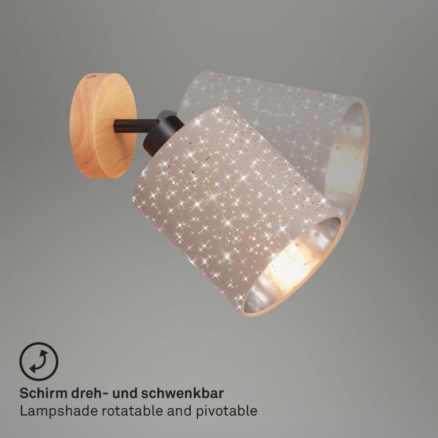 Briloner 2078-011 - Foco de parede SPOTLIGHT 1xE27/25W/230V bege