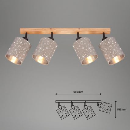 Briloner 2078-041 - Foco SPOTLIGHT 4xE27/25W/230V bege