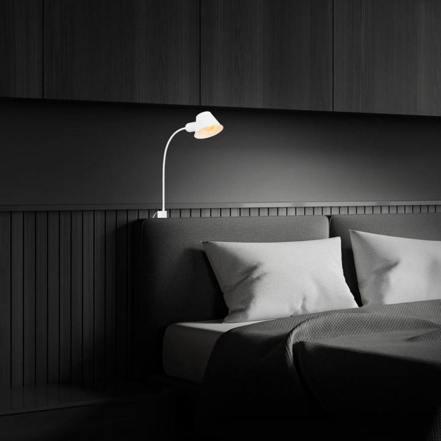 Briloner 2079-016 - Candeeiro flexível de parede 1xE27/10W/230V branco