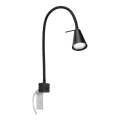Briloner 2080-015 - Luminária de parede LED flexível COMFORT LIGHT 1xGU10/5W/230V preta