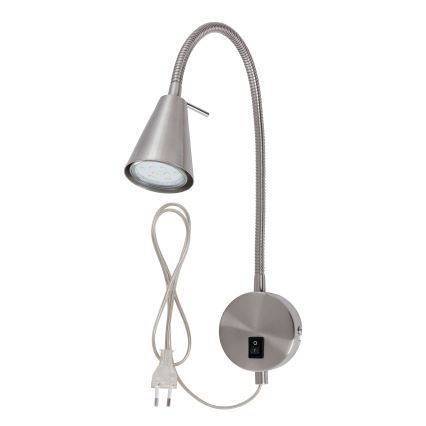 Briloner 2082-012 - Candeeiro de parede LED flexível COMFORT LIGHT 1xGU10/5W/230V cromo fosco