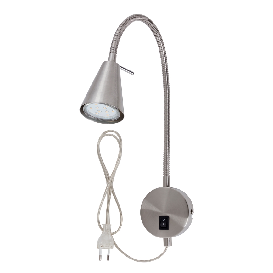 Briloner 2082-012 - Candeeiro de parede LED flexível COMFORT LIGHT 1xGU10/5W/230V cromo fosco