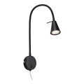 Briloner 2082-015 - Lâmpada de parede LED flexível COMFORT LIGHT 1xGU10/5W/230V preta