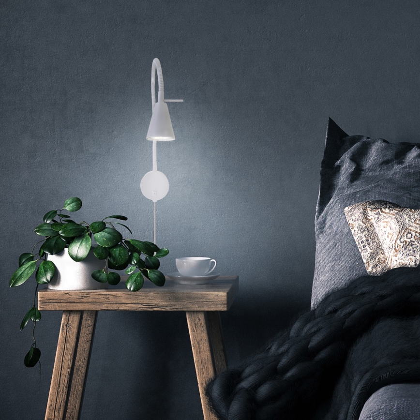 Briloner 2082-016 - Aplique de parede LED flexível COMFORT LIGHT 1xGU10/5W/230V branco