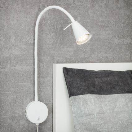 Briloner 2082-016 - Aplique de parede LED flexível COMFORT LIGHT 1xGU10/5W/230V branco