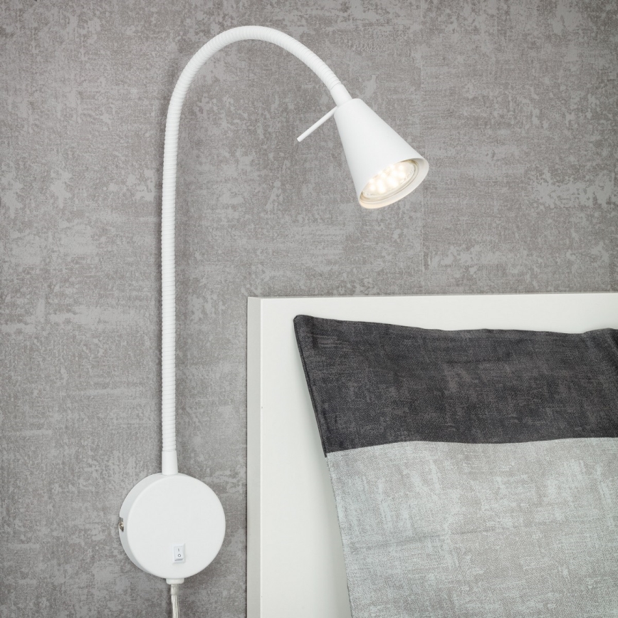 Briloner 2082-016 - Aplique de parede LED flexível COMFORT LIGHT 1xGU10/5W/230V branco