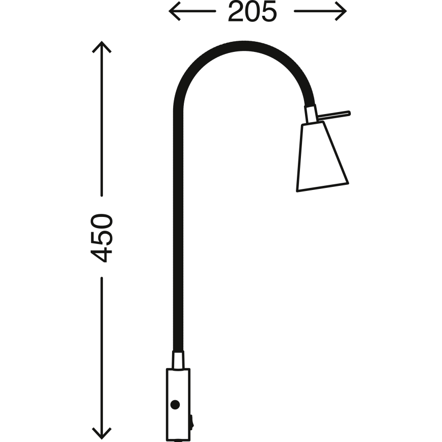 Briloner 2082-016 - Aplique de parede LED flexível COMFORT LIGHT 1xGU10/5W/230V branco