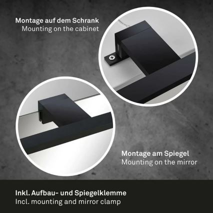 Briloner 2104-115 - Iluminação LED para espelho de banheiro DUN LED/8W/230V 60 cm IP44