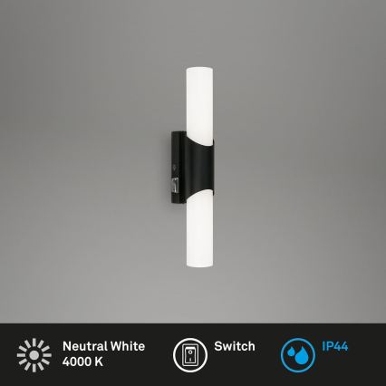 Briloner 2111-015 - Iluminação LED para espelho de casa de banho LED/6,5W/230V 32 cm preto