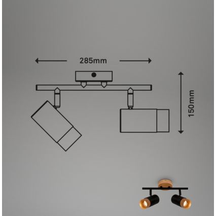 Briloner 2144025 - Foco SPOT 2xGU10/9W/230V