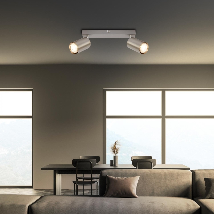 Briloner 2172-022 - Luminária Spot 2xGU10/9W/230V cromo fosco