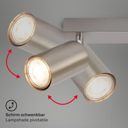 Briloner 2172-022 - Luminária Spot 2xGU10/9W/230V cromo fosco