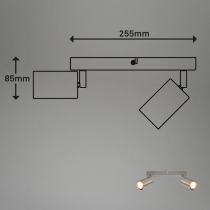 Briloner 2172-022 - Luminária Spot 2xGU10/9W/230V cromo fosco