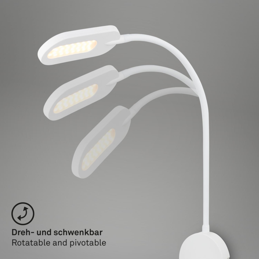 Briloner 2177016 - Candeeiro de parede flexível LED regulável LED/6W/230V branco