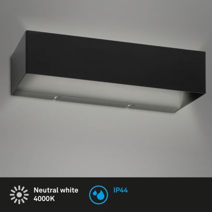 Briloner 2204-015 - Iluminação de parede exterior LED LED/8W/230V IP44 preto