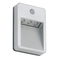 Briloner 2278-031 - Iluminação para escadas exteriores LED com sensor 3xLED/0,06W/3xAAA IP54
