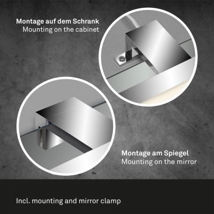 Briloner 2299-018 - Iluminação de espelho para casa de banho LED com regulação COOL&COSY LED/8W/230V 2700/4000K IP44