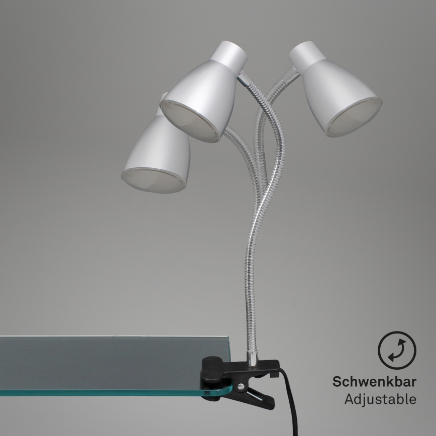 Briloner 2615-014P - Candeeiro com clipe LED GRIP LED/2,5W/230V prateado