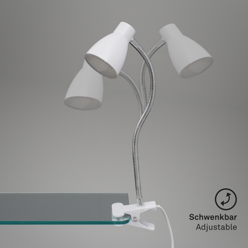 Briloner 2615-016P - Candeeiro com clipe LED GRIP LED/2,5W/230V branco