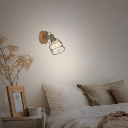 Briloner 2670-014 - Foco de parede RETRO 1xE27/25W/230V castanho