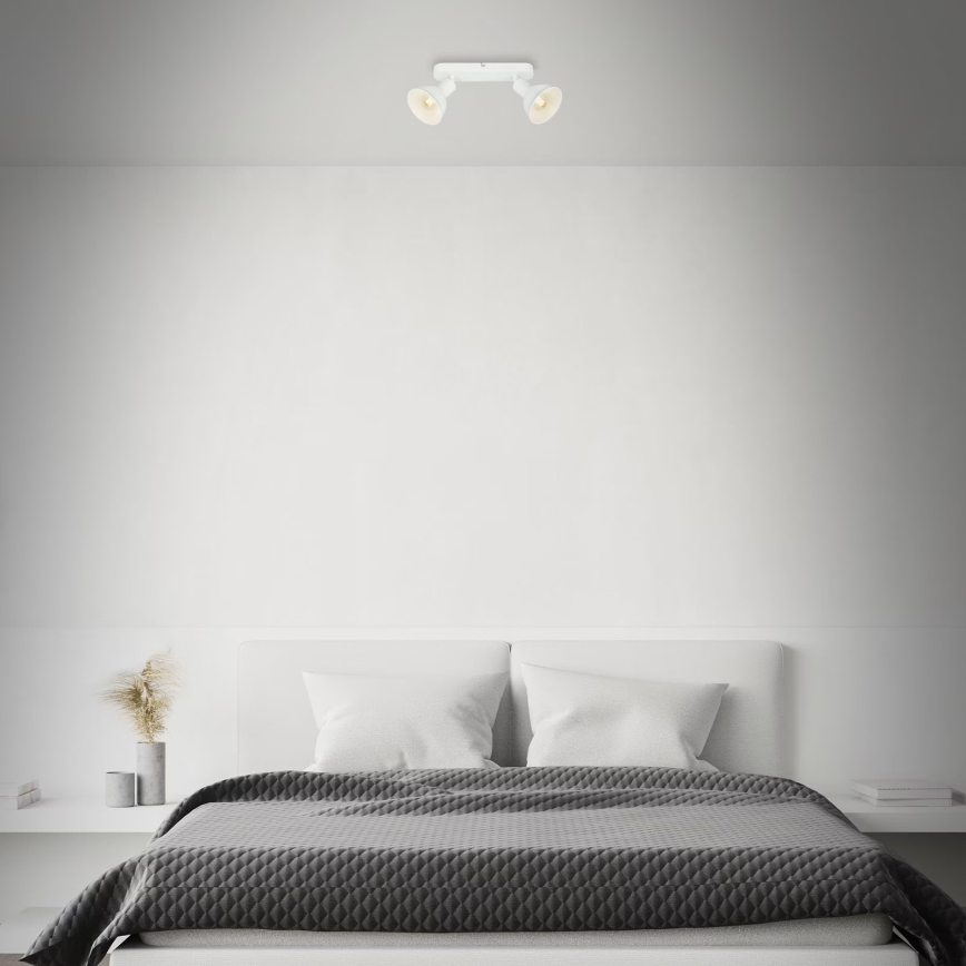 Briloner 2674-026 - Foco RETRO 2xE14/25W/230V branco