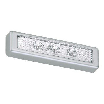 Briloner 2689-034 - LED Iluminação táctil de orientação LERO LED/0,18W/3xAAA prateado
