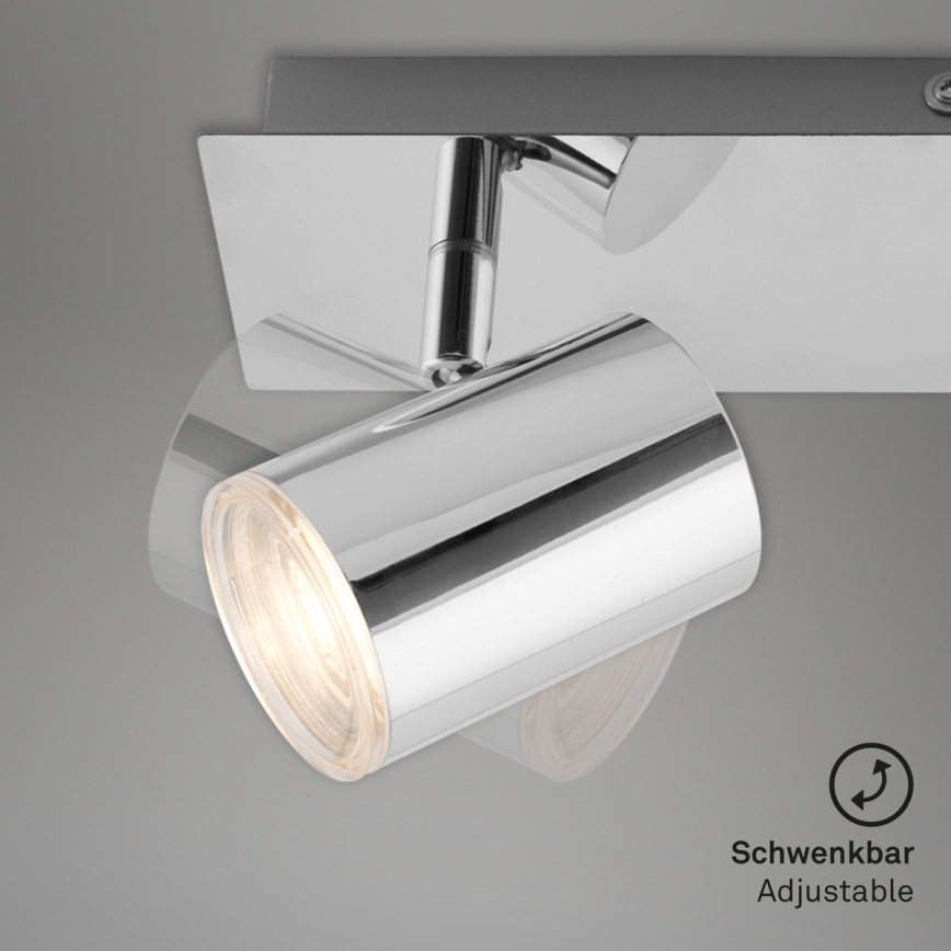 Briloner 2731-028 - Spot para casa de banho BANYO, 2xGU10/5W/230V, IP44, cromo brilhante