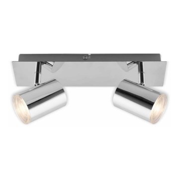 Briloner 2731-028 - Spot para casa de banho BANYO, 2xGU10/5W/230V, IP44, cromo brilhante