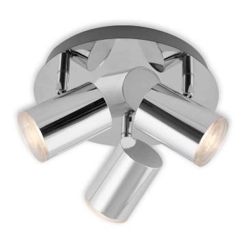 Briloner 2731-038 - Luminária de focos CUP 3xGU10/5W/230V IP44 cromado brilhante