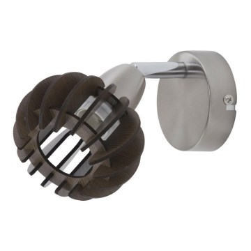 Briloner 2852-014 - Foco de parede RETRO 1xE14/5,5W/230V árvore da borracha