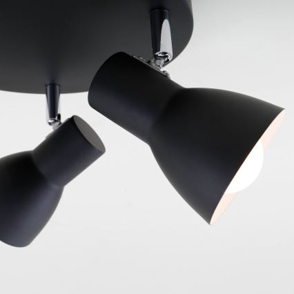 Briloner 2860-035 - Luminária de focos CUP 3xE14/25W/230V preta